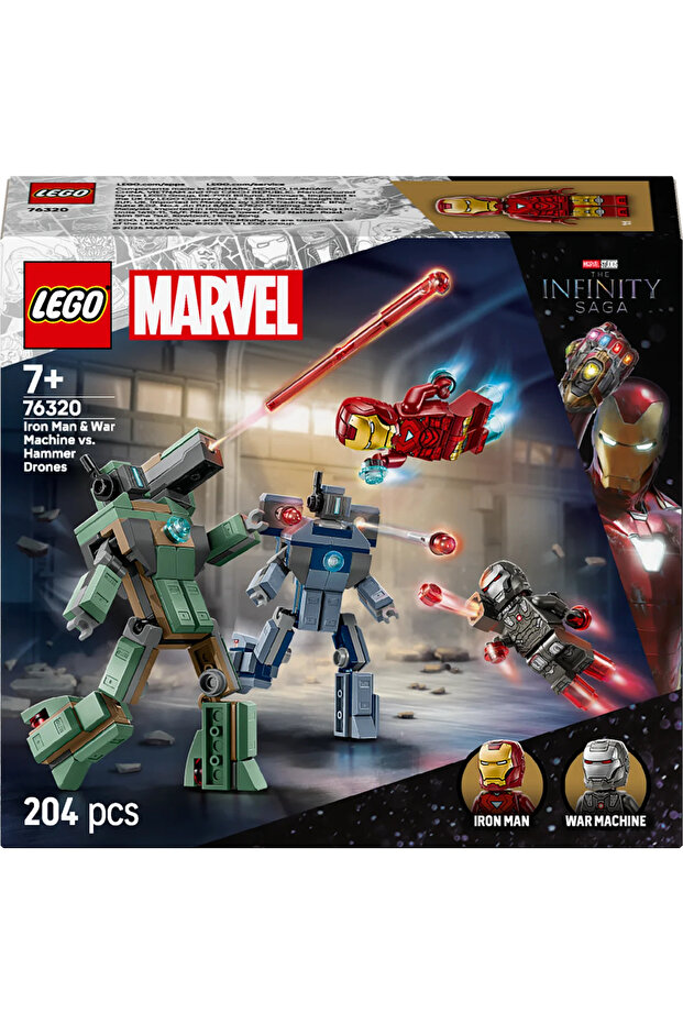 ® ǀ Marvel Iron Man ve War Machine, Hammer 76320 - 7 Yaş ve Üzeri için Oyuncak Yapım Seti (204p) - 3