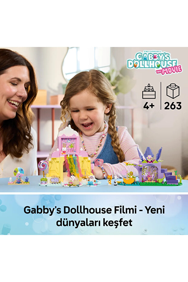 ® Gabby’s Dollhouse Tatlı Şekerleme Dağı ve Kedi Bahçesi 11205 - 4+ için Oyuncak Seti (263 Parça) - 5