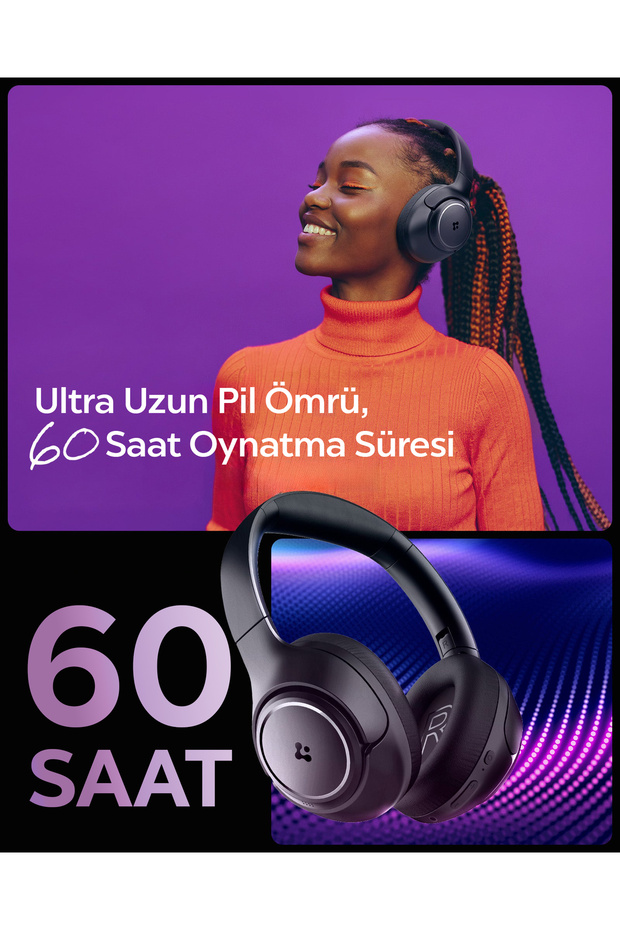 Audio Kulak Üstü P10 Bluetooth Kablosuz Kulaklık ANCPro Aktif Gürültü Engelleme 60 Saat Pil ASD09691 - 8