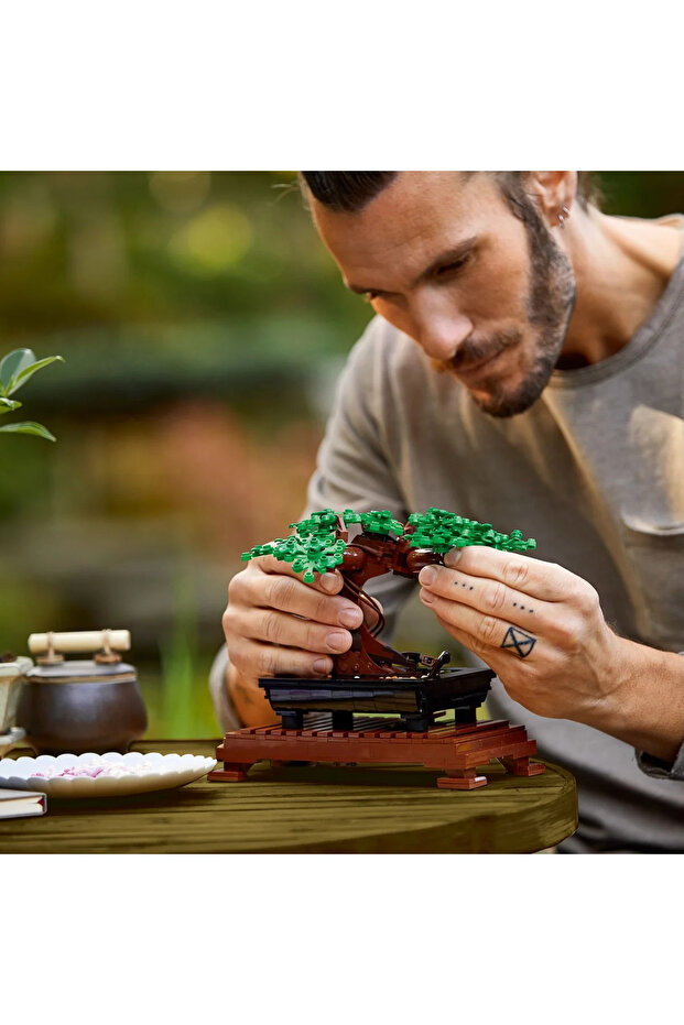 ® Botanicals Bonsai Ağacı 10281 – Yetişkinler için Yapay Çiçek Modeli Yapım Seti (878 Parça) - 9