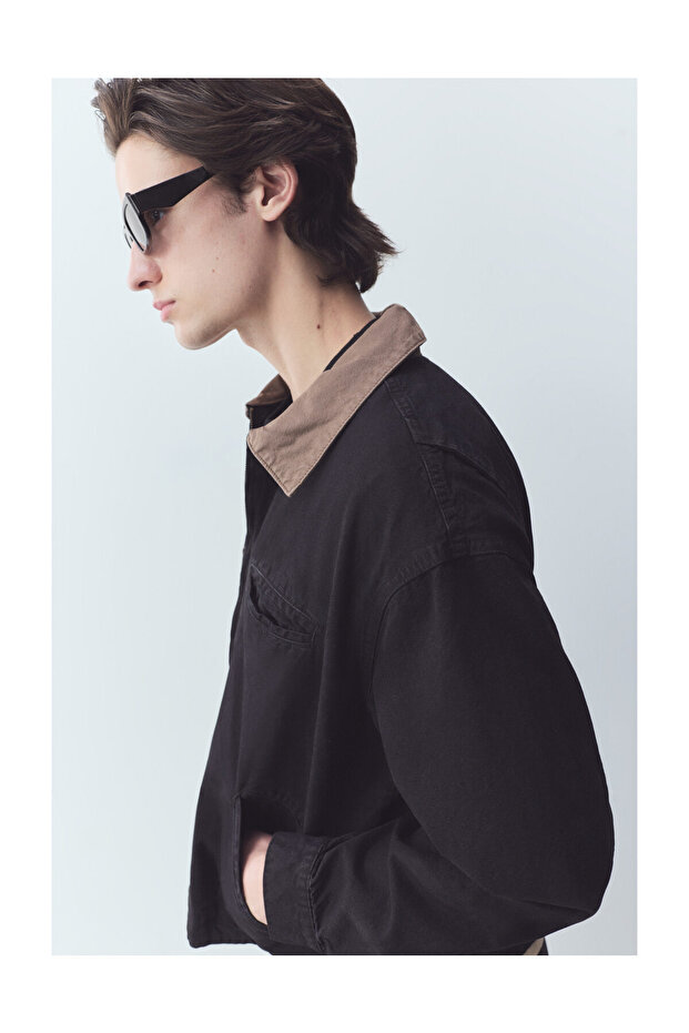 Man Denim Worker Jacket - 3