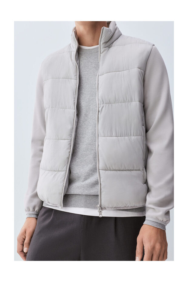 Férfi interlock anyagú, bélelt kabát - 3