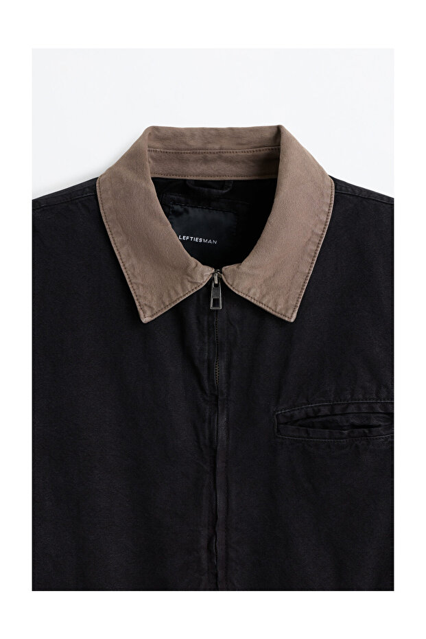 Man Denim Worker Jacket - 8