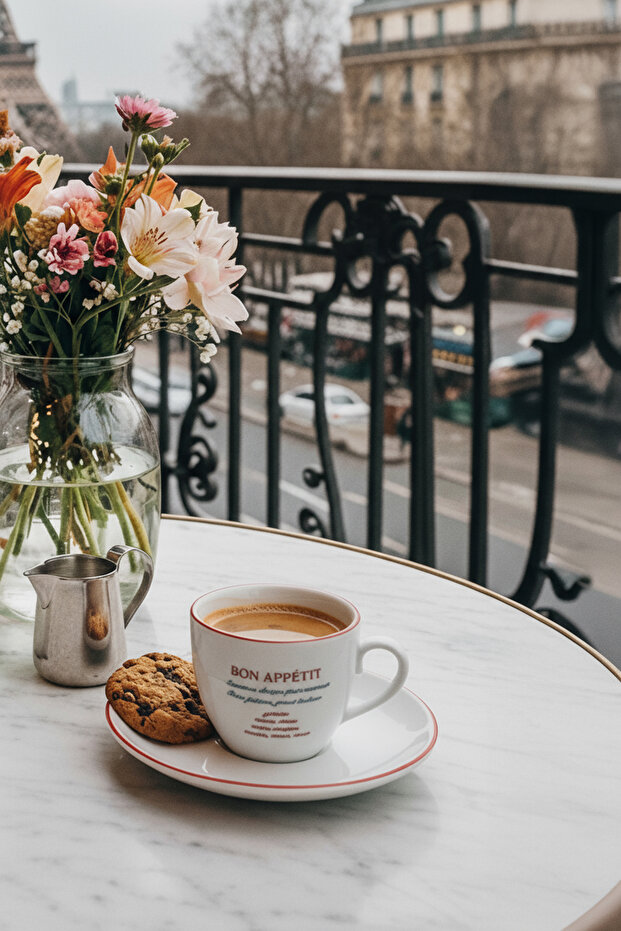 2'li Porselen Kahve Fincanı Takımı 90 cc TPHAW26KFC00005 - 1