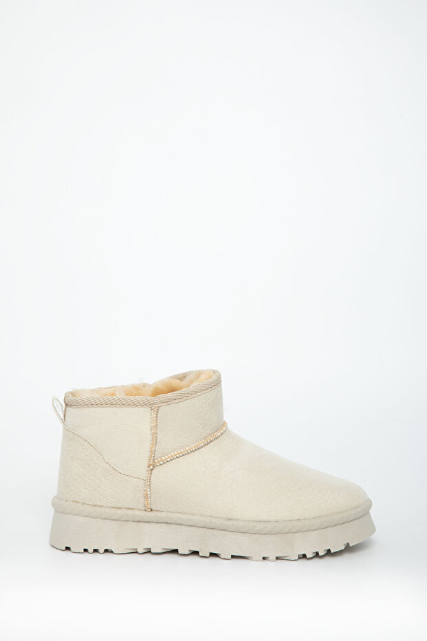 Bej Süet Kadın Bot & Bootie 21067 - 5