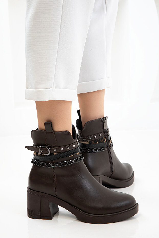 Kahve Kadın Bot & Bootie 21007 - 4