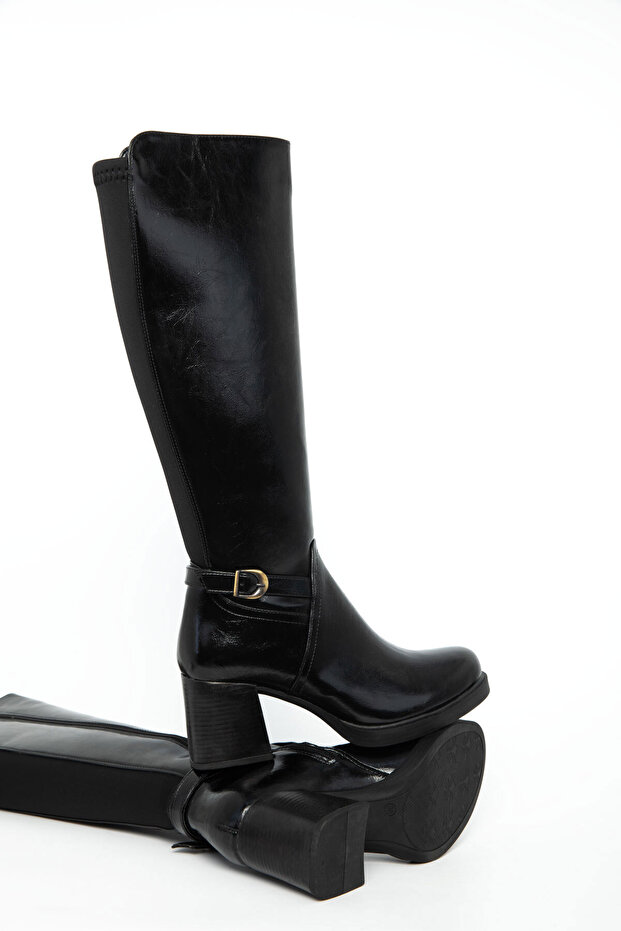 Schwarze Damenstiefel 21063 - 4