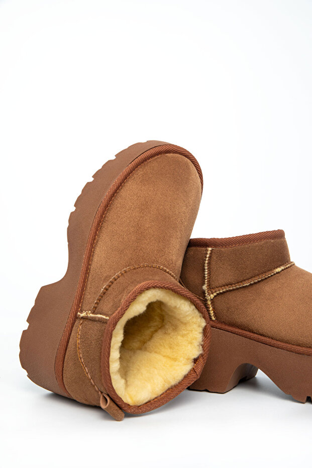 Taba Süet Kadın Bot & Bootie 21054 - 4