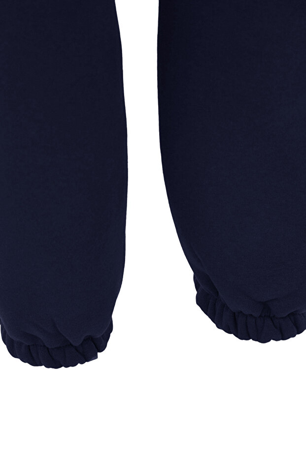 Lacivert Kalın İçi Polarlı Fermuarlı Dik Yaka Jogger Örme Eşofman Takımı TBBAW26TS00003 - 6