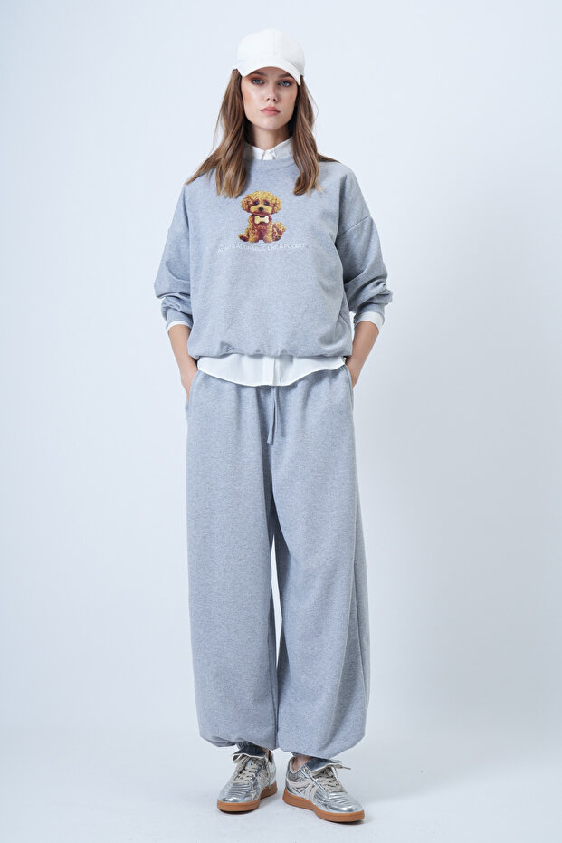 Kadın Grimelanj Oversize Jogger Eşofman Altı ALC-X14610 - 2