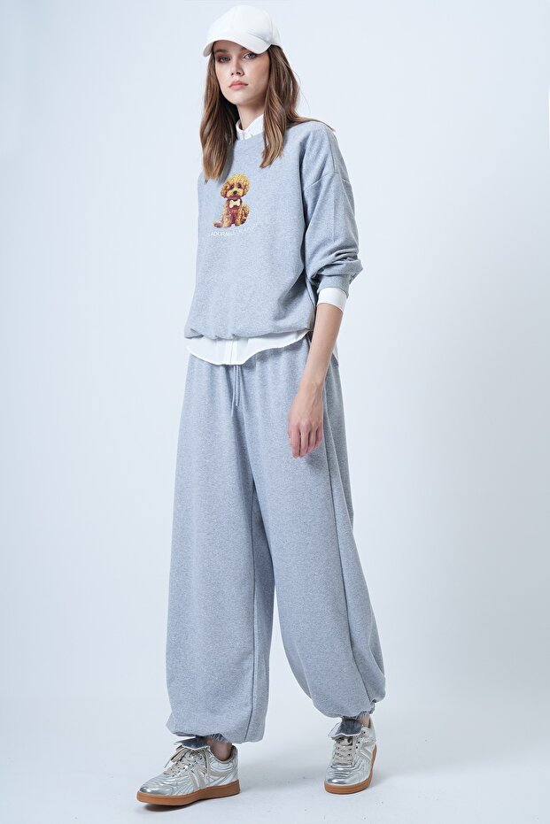Kadın Grimelanj Oversize Jogger Eşofman Altı ALC-X14610 - 7