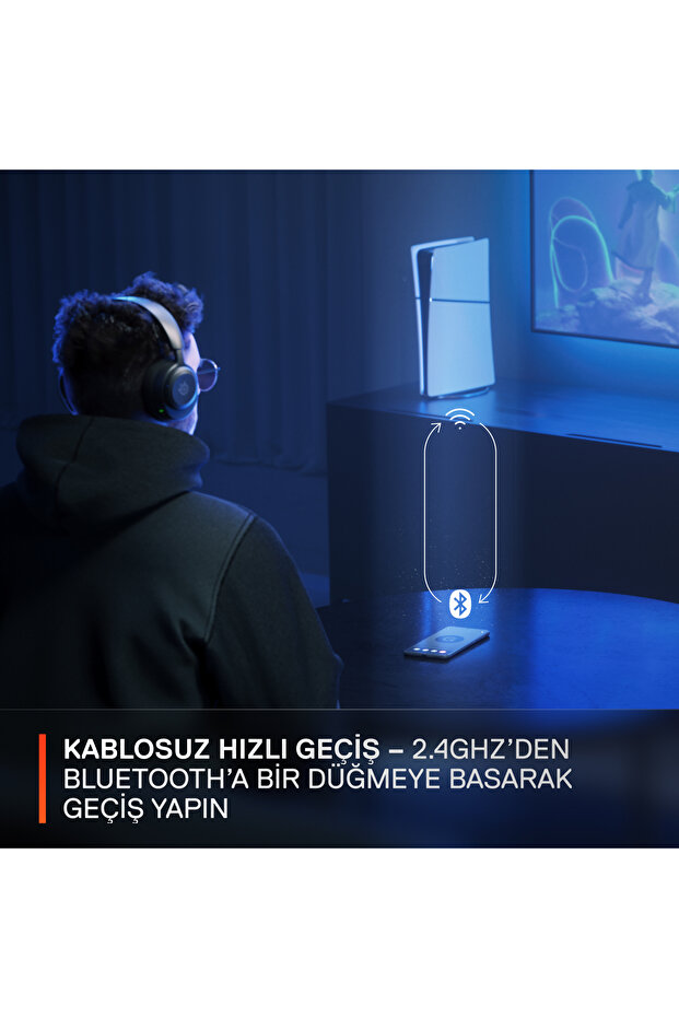 Arctis Nova 5P Wireless ve Bluetooth PS ve PC Oyuncu Kulaklığı - Siyah - 7