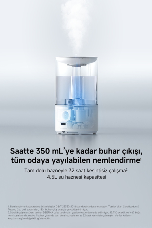 Smart Humidifier 2- 4.5 L Hava Nemlendirici,350ml/H Buhar Çıkışı,Otomatik Mod (Xiaomi TR Garantili) - 3