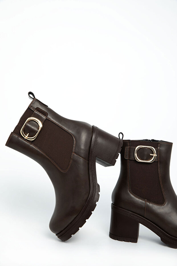 Kahve Kadın Bot & Bootie 21090 - 5