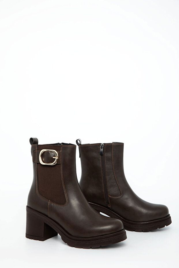 Kahve Kadın Bot & Bootie 21090 - 3