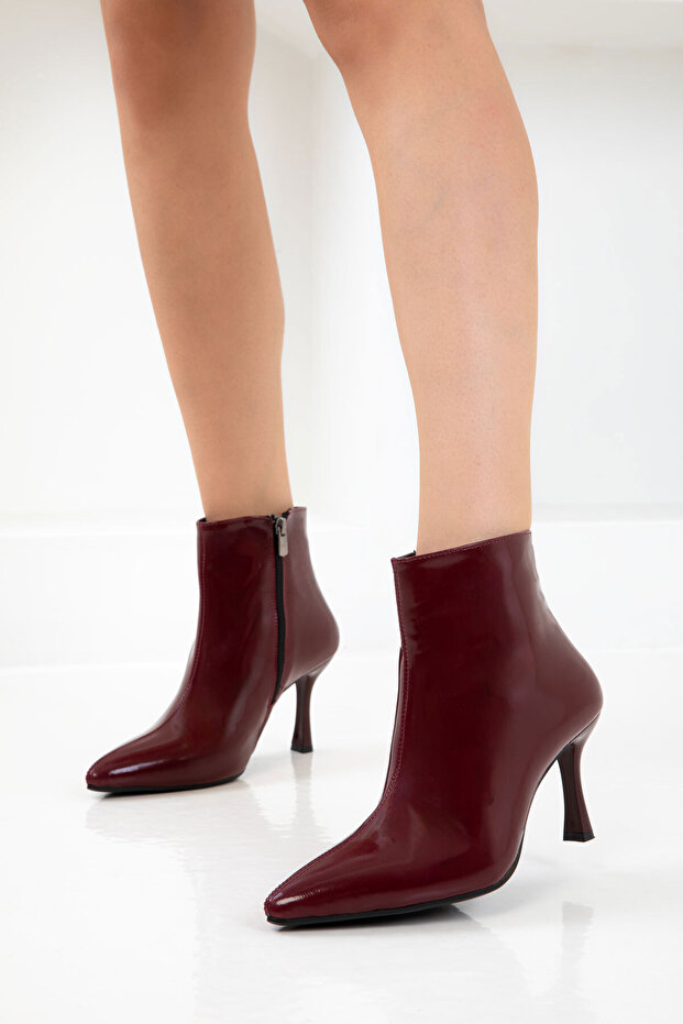 Bordo Rugan Kadın Bot & Bootie 21027 - 3