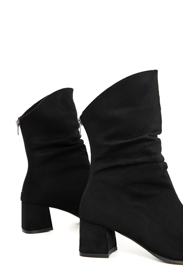 Siyah Süet Kadın Bot & Bootie 19806 - 2