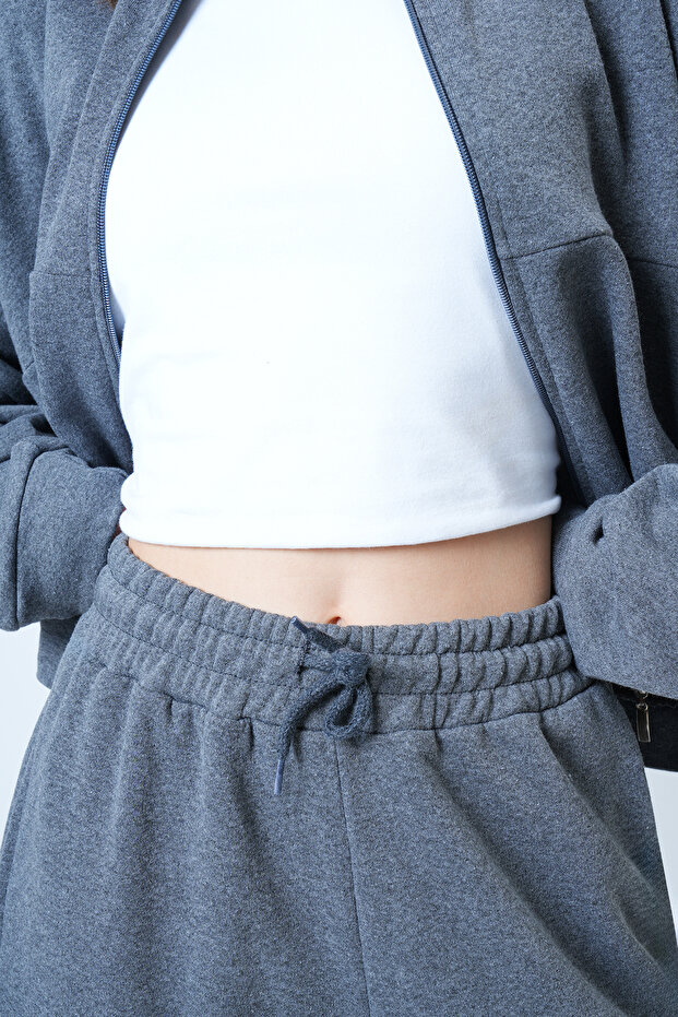 Kadın Antrasit Oversize Jogger Eşofman Altı ALC-X14610 - 6