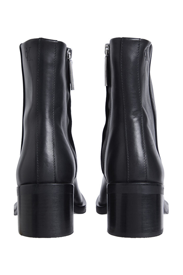 BLOCK HEEL ZIP BOOT LTH - 2