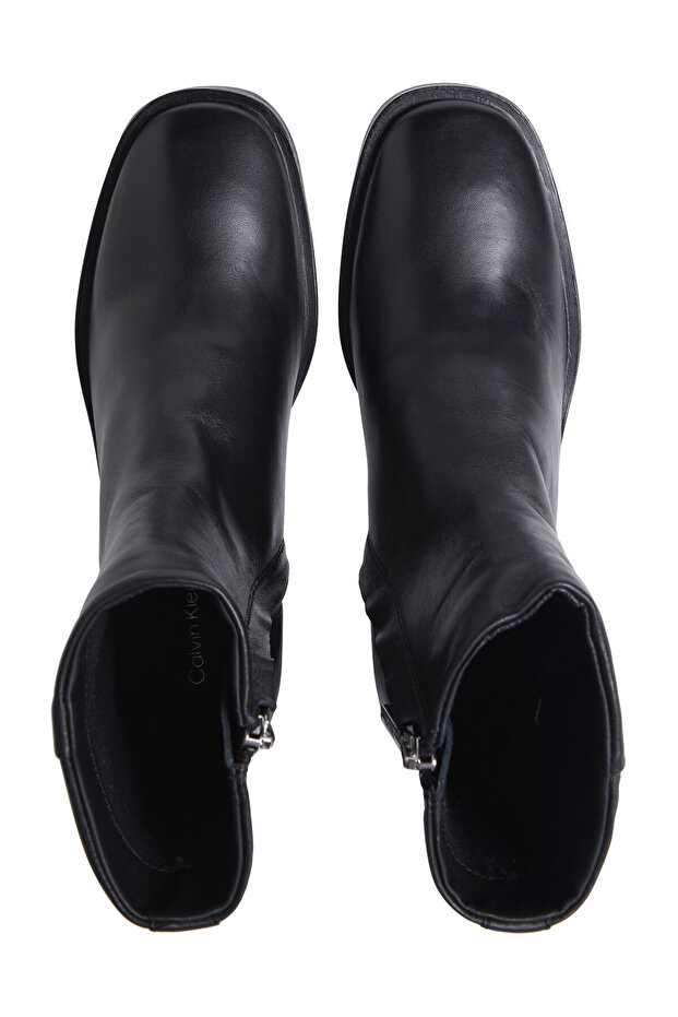 BLOCK HEEL ZIP BOOT LTH - 1