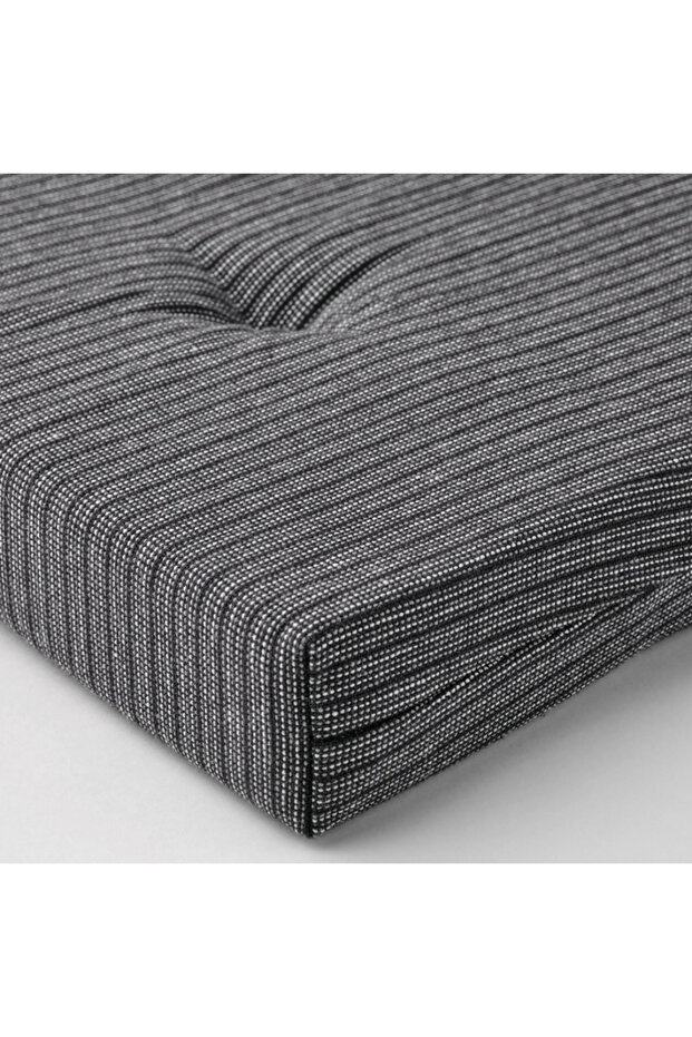 JUSTINA sandalye minderi, siyah, 42/35x40x4 cm - 1