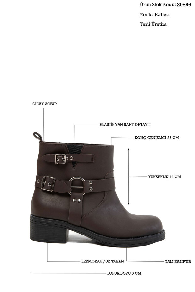 Kahve Kadın Bot& Bootie 20866 - 1