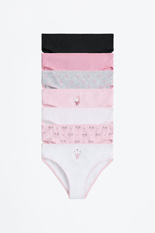 7-pak majtek dziecięcych z nadrukiem kokardek - 1