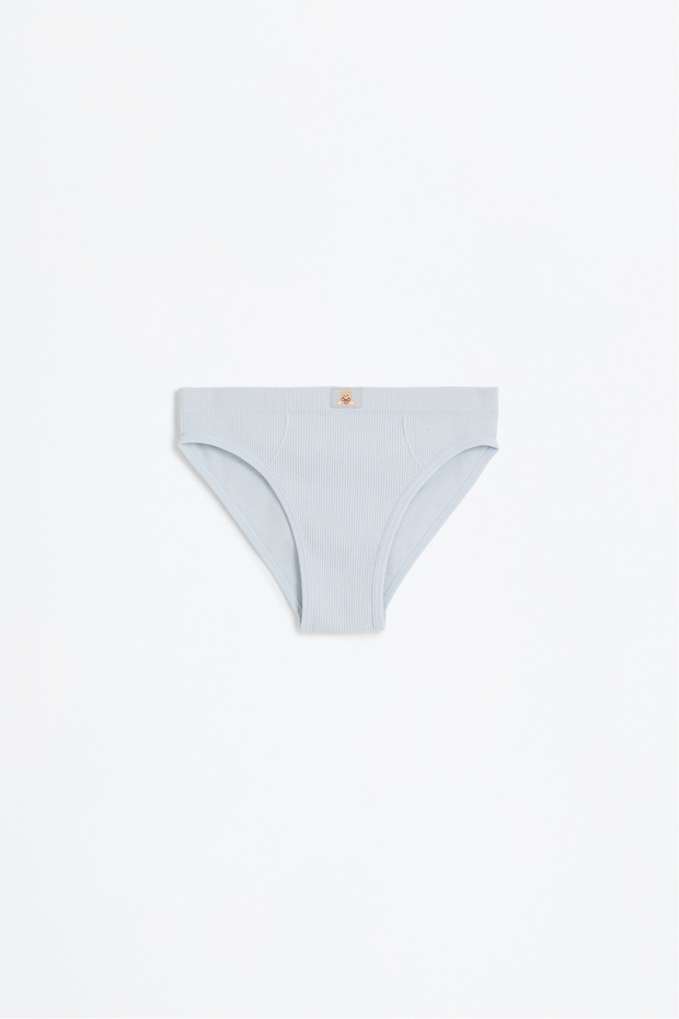 Dziecięce 2-pak bezszwowych majtek z prążkowanym materiałem - 2