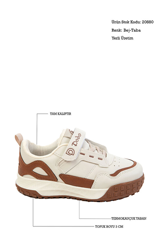 Bej-Taba Çocuk Sneaker 20880 - 2