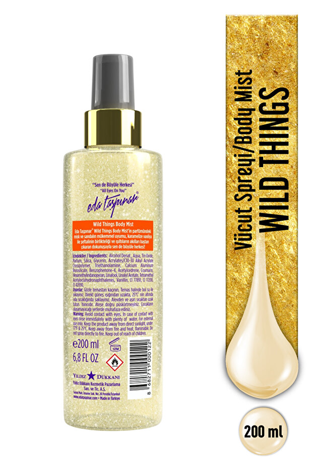 Wild Things Simli Body Mist Vücut Spreyi 200ml. Eda-00011 - 2