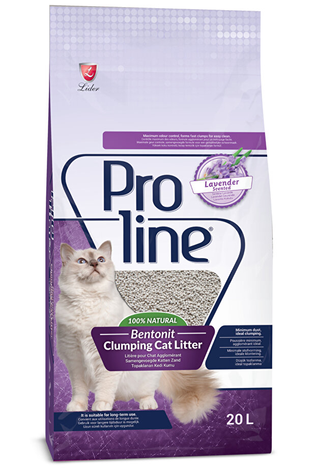 Proline Lavanta Kokulu Bentonit Kedi Kumu 20 Lt