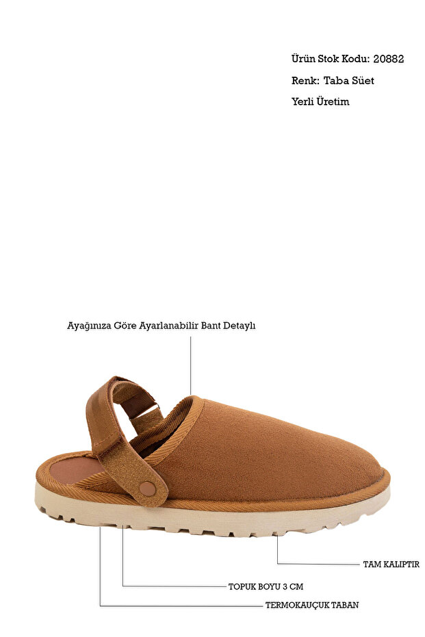 Tan Suede Women's Slippers 20882