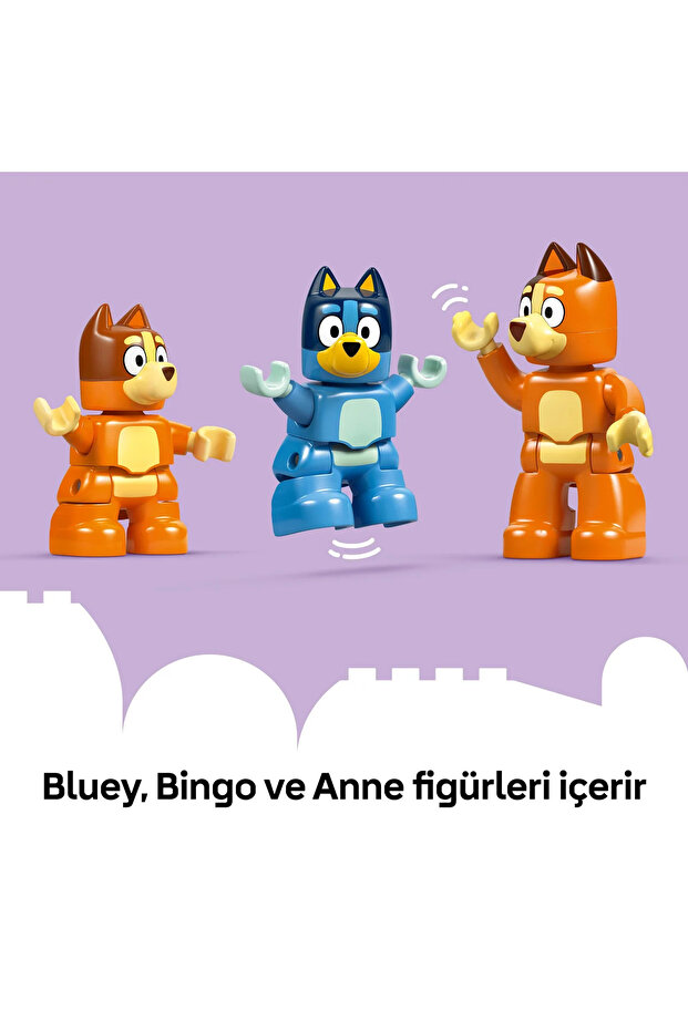 ® DUPLO® Bluey: Bluey Ailesinin Evi ve Hafıza Oyunu 10459 - 3+ Eğitici Oyuncak Yapım Seti (83P) - 10