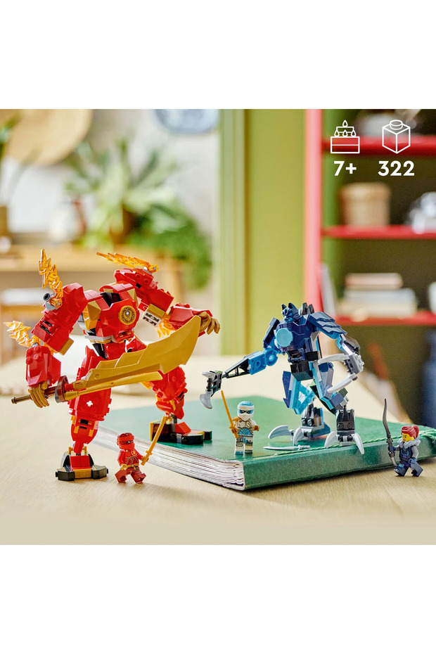 ® NINJAGO® Kai’nin Ateş Elementi Robotu 71808 - 7+ Çocuklar için Yaratıcı Oyuncak Yapım Seti (322P) - 6