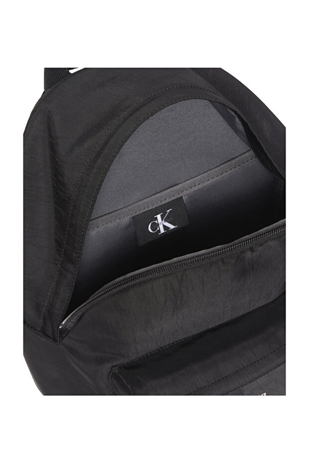 Men Black Bold Small Round Backpack - 3