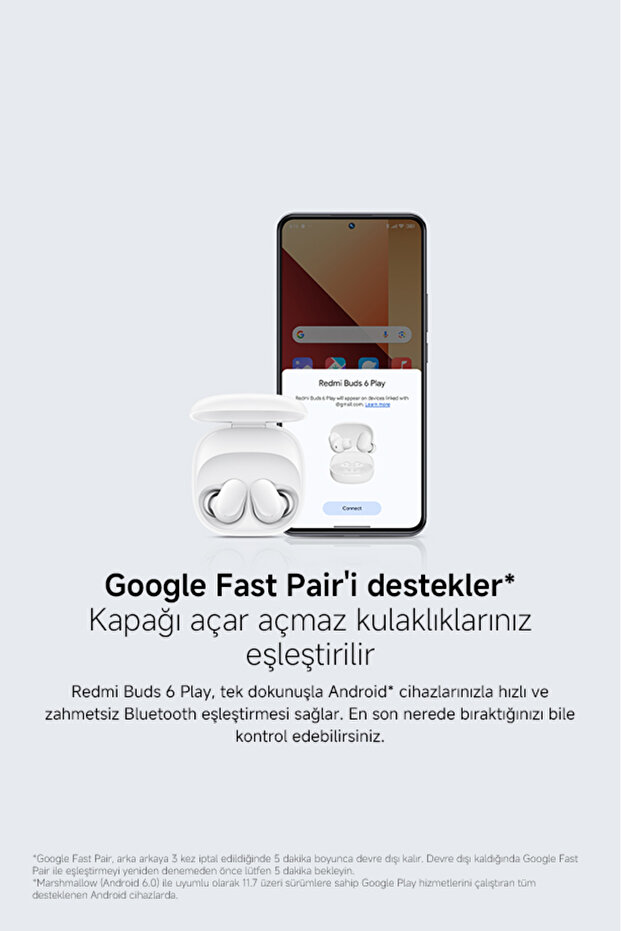 Redmi Buds 6 Play Beyaz Kulakiçi Kulaklık- Gürültü Engelleme BT 5.4 TWS (Xiaomi TR Garantili) - 16