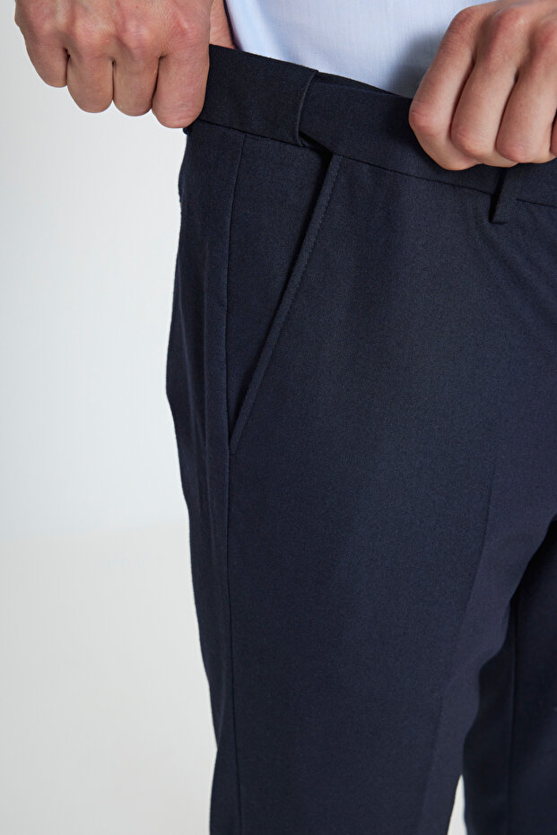 Altınyıldız Classics Lastikli Bel Slim Fit Lacivert Erkek Pantolon ACE012510153_PANTOLON KLASIK YAN - 5