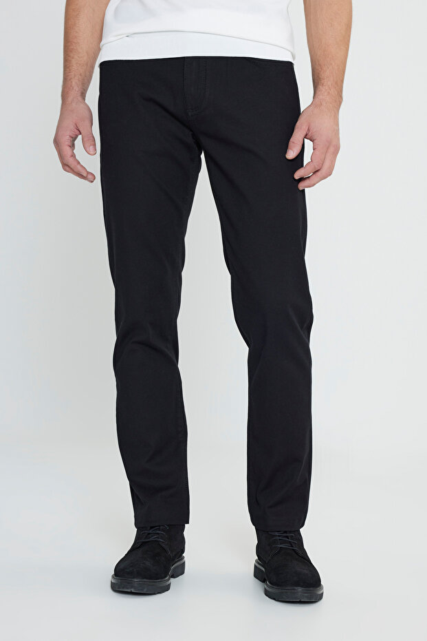 Altınyıldız Classics Normal Waist Slim Fit Black Men's Pants Ace012510183_Pant 5 Pocket