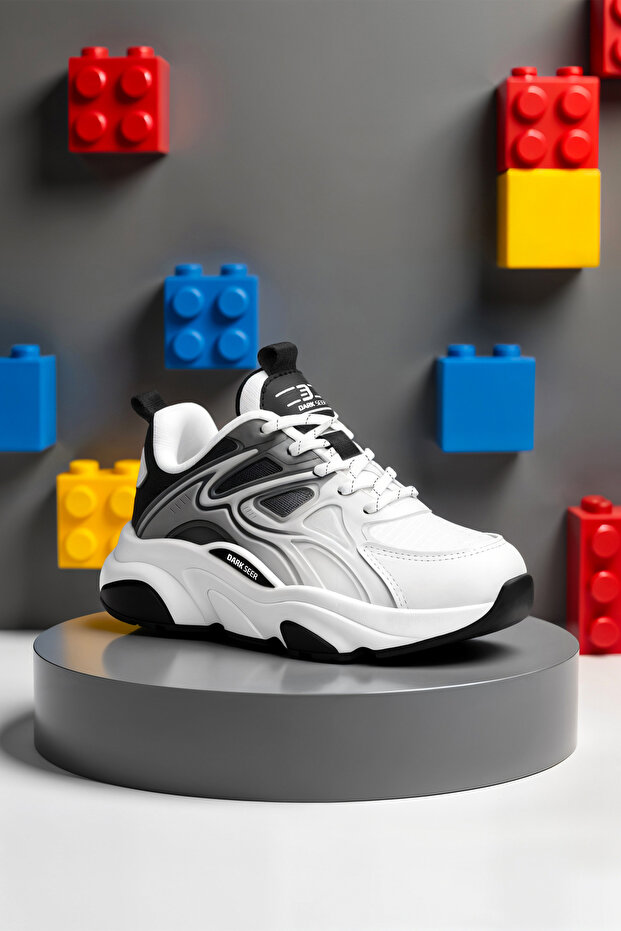 Dark Seer Kids DS STORM Beyaz Siyah Çocuk Sneaker