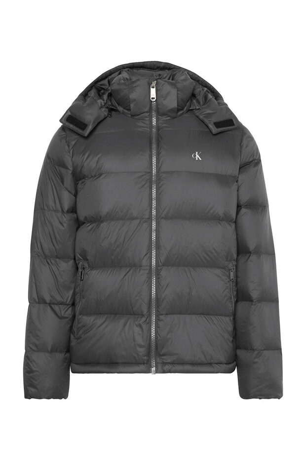 LS NYLON ZIP OFF HOOD DOWN PUFFE - 1