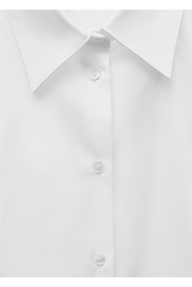 Bedene oturan poplin gömlek - 5