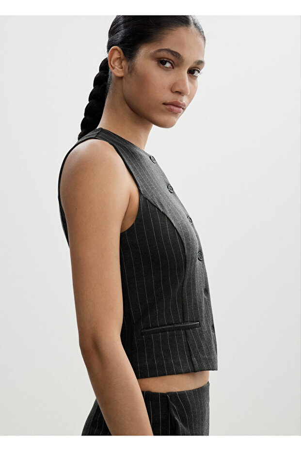 Graue Damenweste 77984021 - 3