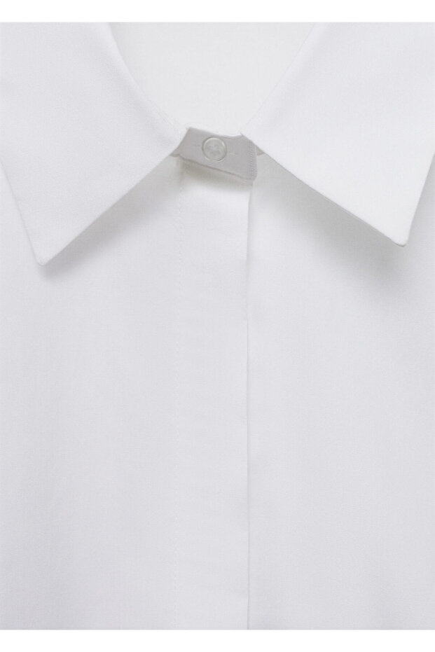 Beyaz Kadın Gömlek 77092004 - 3