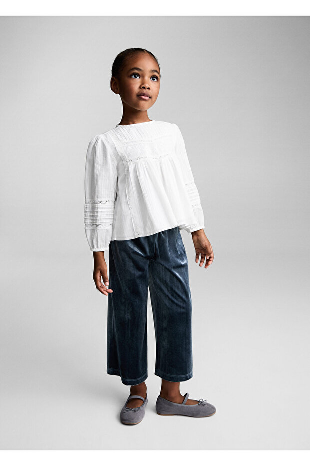 Plave pantalone za devojčice 77079236 - 7