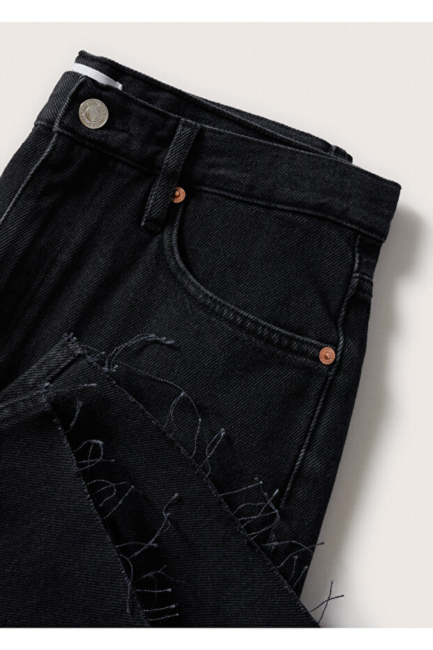 Paçaları Dikişsiz Kot Bermuda Şort - 8