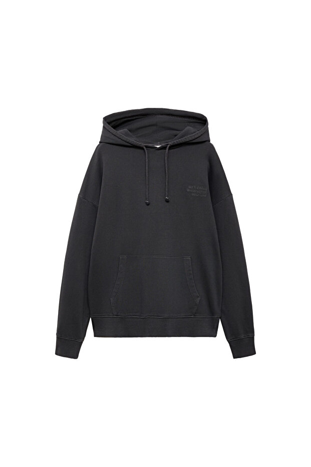 Anthrazitfarbenes Mädchen-Sweatshirt 77084041 - 2