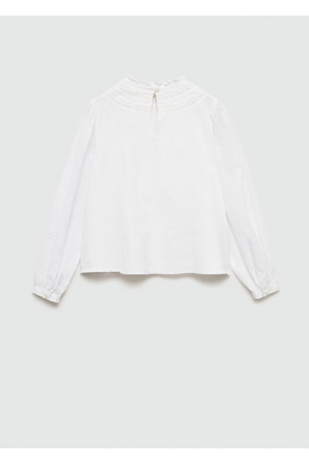 Weiße Mädchenbluse 77094764 - 6