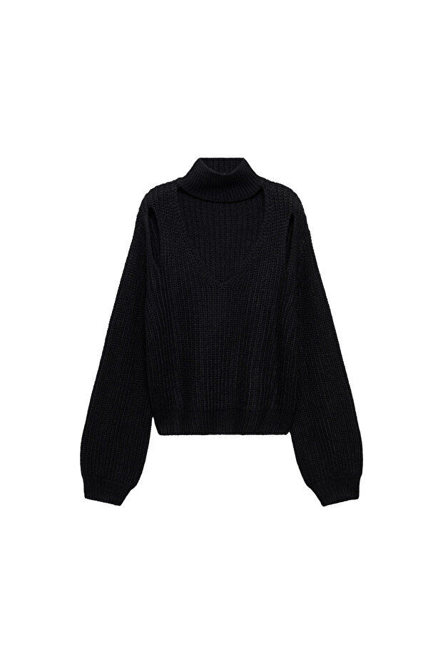Schwarzer Mädchenpullover 87040300 - 2