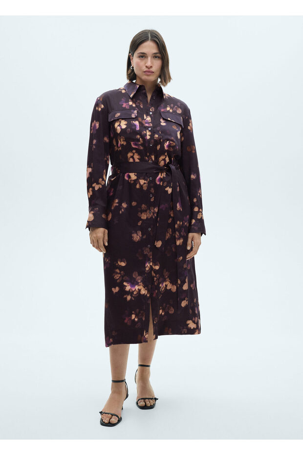 Mor Kadın Elbise 77037721 - 5