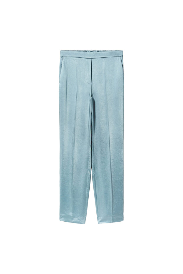 Beli Lastikli Saten Pantolon - 2